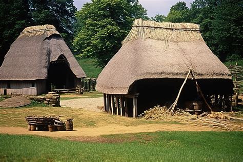 Thatched House Background, Architecture, City, Cabin Background Image ...