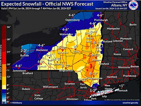 New Statewide Snowfall Prediction Map: These Spots In NY Could See Up ...