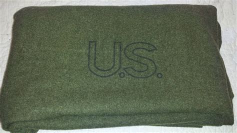 RESERVED Vintage US ARMY Wool Blanket Green