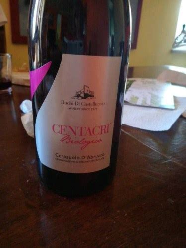 Duchi Di Castelluccio Centacri Biologico Cerasuolo D Abruzzo Vivino US