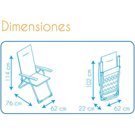 Chaise De Jardin Fauteuil Pliant Solenny Positions Rembourrage Cm