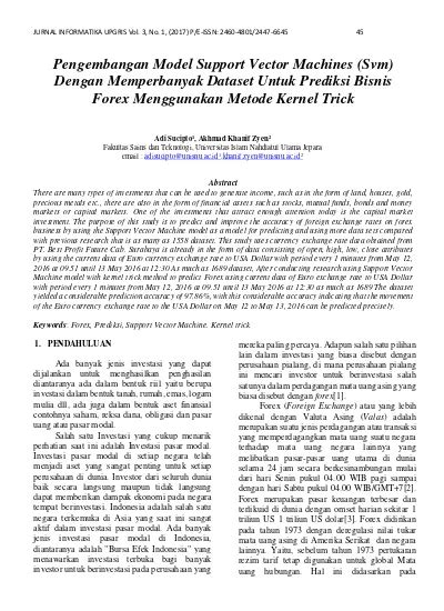 Pengembangan Model Support Vector Machines Svm Dengan Memperbanyak