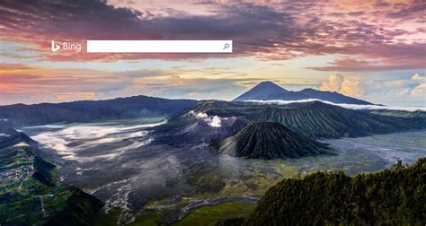 Bing 日本版 on Twitter 今日のホームページ インドネシアジャワ島東部のブロモ山は火山の火口にさらに火山が形成された