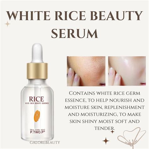 Authentic White Rice Serum Skin Whitening Brightening Serum Pore