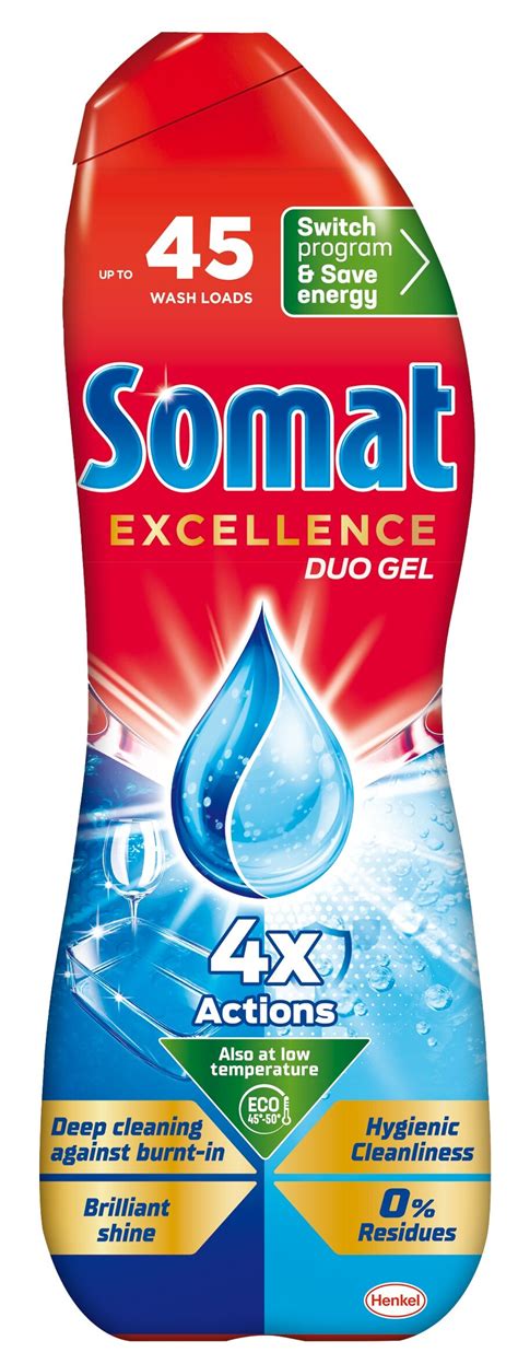 SOMAT Excellence Duo Higieniczna Czystość 810 ml Żel do zmywarki