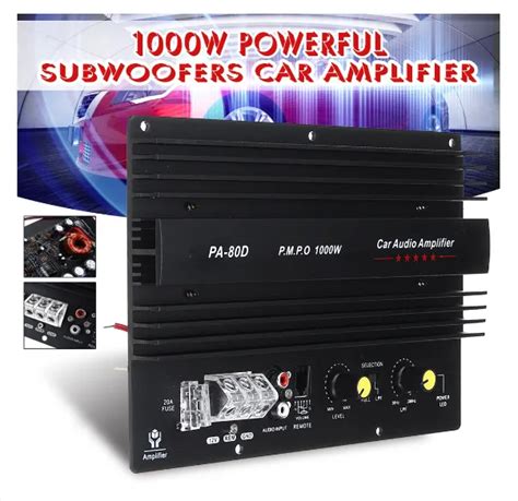 12V 1000W Powerful Bass Subwoofer 105Dba Mono Car Audio High Power