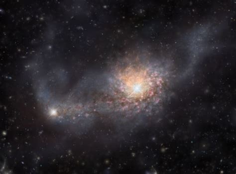 Astronomers Discover Spectacular Galactic Merger In Early Universe