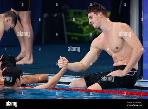 Doha Qatar 15th Feb 2024 Alessandro Miressi Of Italy Reacts After