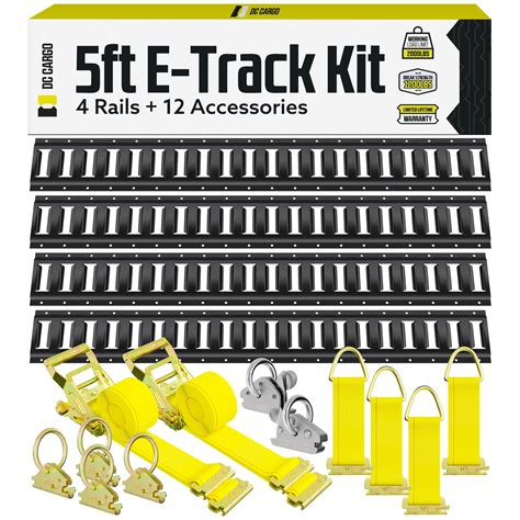 Buy Dc Cargo Mall E Track Rail Tie Down Kit With Accessories Etrack