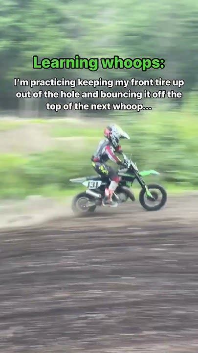 Motocross Kid Learning Whoops On 50cc Dirt Bike Youtube