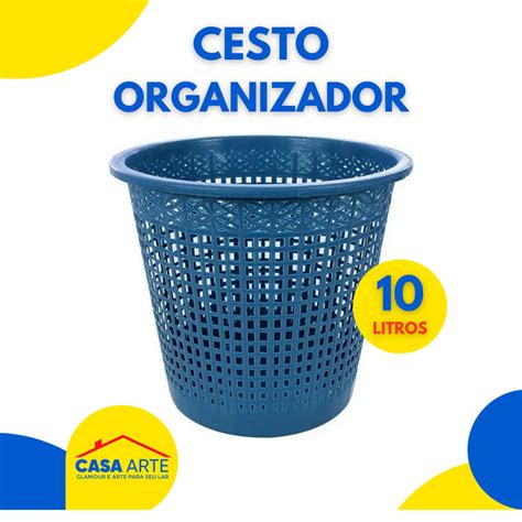 CESTO DE LIXO 10 LITROS LIXEIRA MULTIUSO TELADO ORGANIZADOR Shopee Brasil