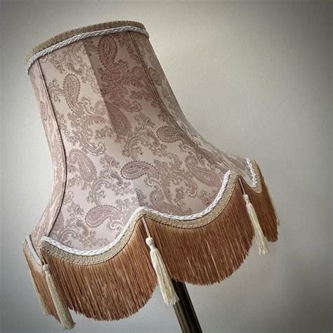 Paisley Jacquard Antique Gold And Cream Fabric Lampshade