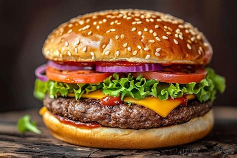 Premium Photo Still Life Of Delicious American Hamburger