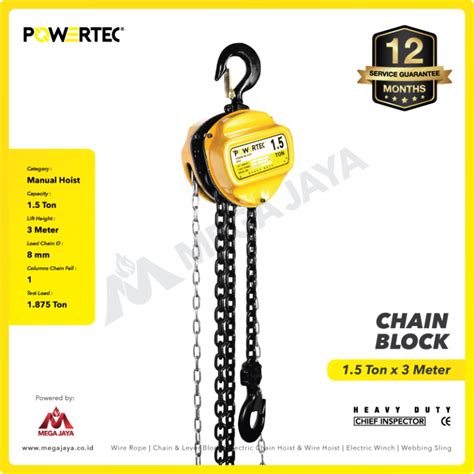 Dapatkan Produk Chain Block Powertec T X M Mm Harga Terjangkau