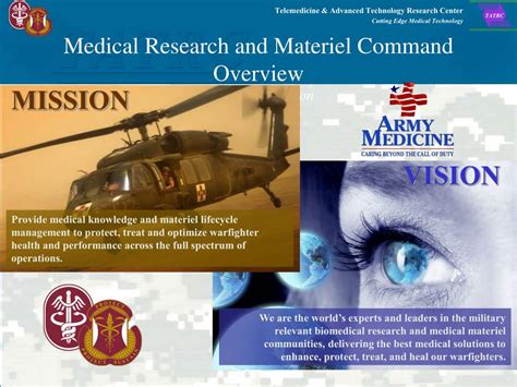 Ppt Us Army Medical Research And Materiel Command Mg George Weightman