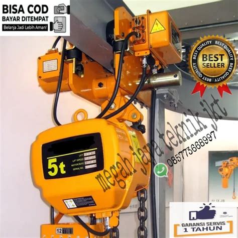 Jual Electric Chain Hoist With Trolly Ton X Meter Voll V Phase