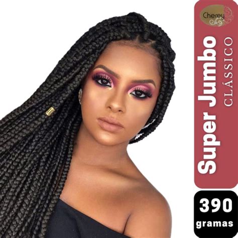 Super Jumbo Cherey Jumbão Para Tranças Box Braid Nagô Dread 60 cm