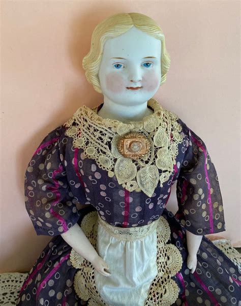 Parian Doll German China Head With Antique Clothes 22 Inches Beautiful