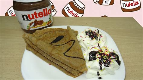 CREPES DE NUTELLA DELICIOSAS RECETA FÁCIL Y RÁPIDA YouTube