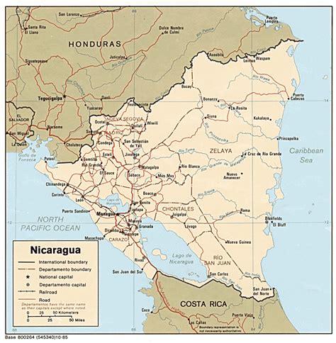 Nicaragua Maps Perry Castañeda Map Collection Ut Library Online