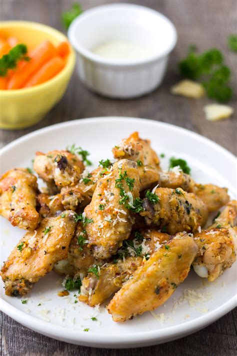 Baked Garlic Parmesan Chicken Wings - Cooking For My Soul