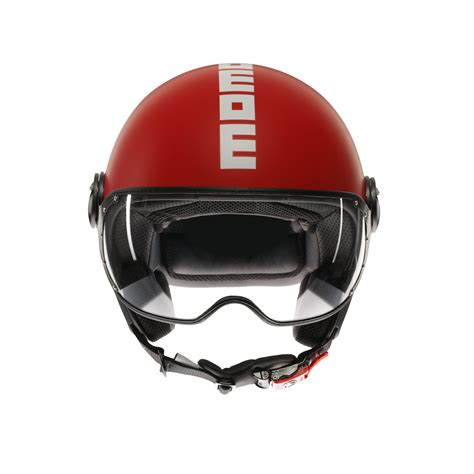 Casco Moto Jet Fgtr Classic Candy E2206 Rosso Opaco Bianco