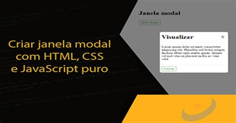 Como Criar Janela Modal JavaScript Puro