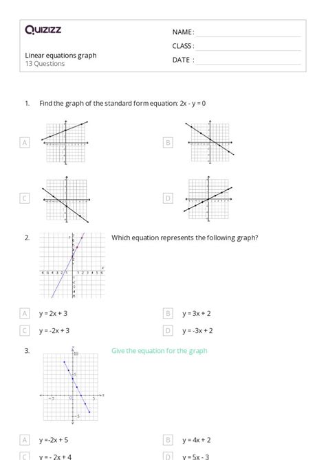 50 Linear Equations Worksheets For 7th Class On Quizizz Free And Printable