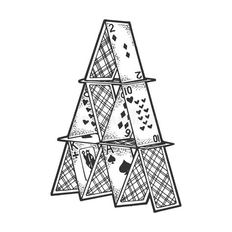 Pyramid House Of Cards Stock Illustration Illustration Of Render