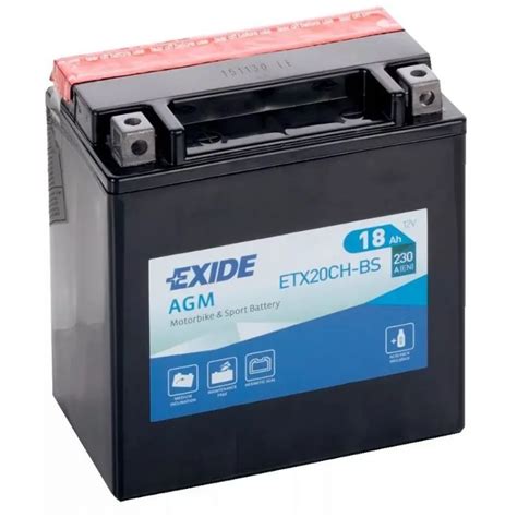 Batterie Exide AGM ETX20CH BS Exide De 15Ah Pour 19Ah