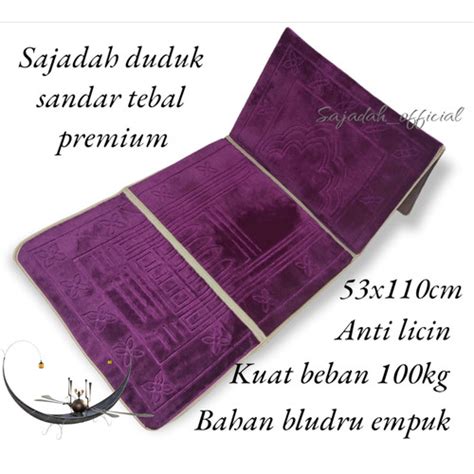 Jual Sajadah Duduk Sajadah Lipat Sajadah Sandar Bahan Bludru Empuk