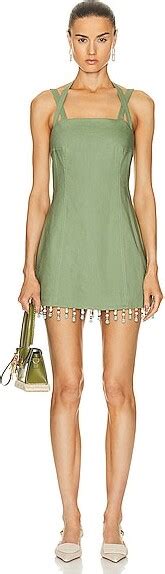 SIMKHAI Lora Mini Dress In Green ShopStyle