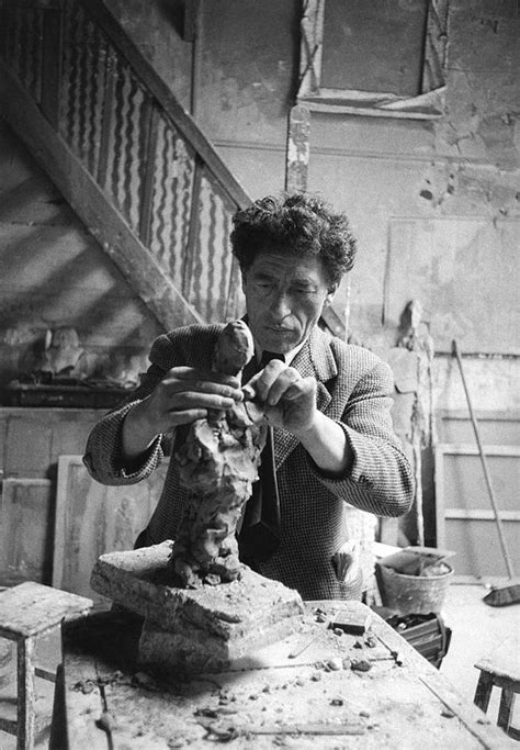 Sabine Weiss Alberto Giacometti Dans Son Atelier Rue Hippolyte