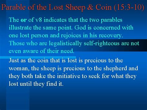 Parables Of The Lost Sheep Coin Son Shrewd