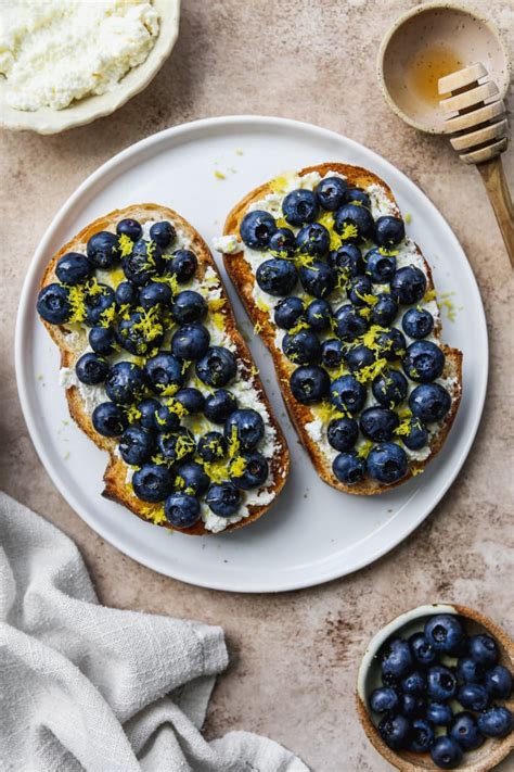 Lemon Blueberry Ricotta Toast Walder Wellness Dietitian Rd