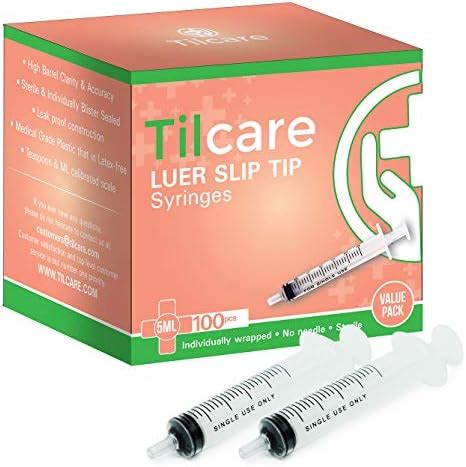 Amazon Ml Syringe Without Needle Luer Slip Pack By Tilcare