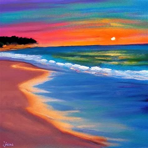 Beach Sunset Art Of Lauretta Jones Stable Diffusion Openart