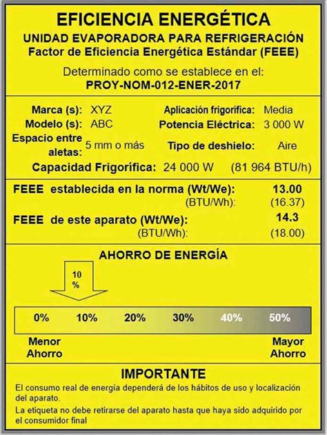 Nom Para La Eficiencia Energ Tica En Refrigeraci N Mundo Hvac R