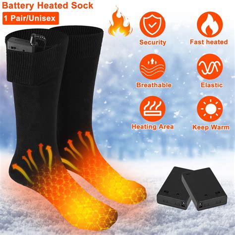 Imountek Imountek Unisex Electric Heated Socks Rechargeable Battery