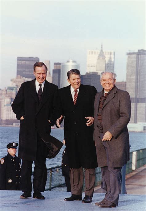 Reagan, Gorbachev and Bush at Governors Island | National Security Archive