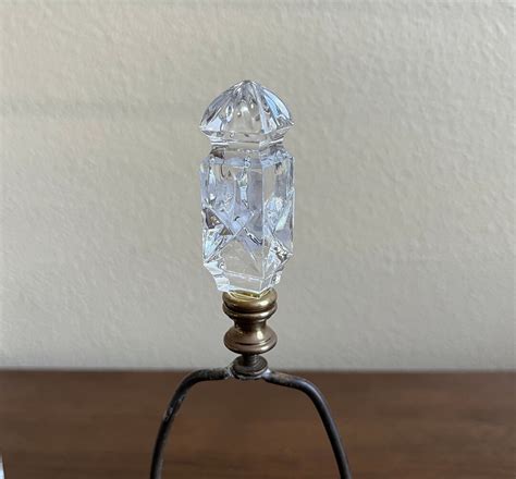 Vintage Glass Lamp Shade Finial Lamp Shade Finial Glass Lamp Etsy