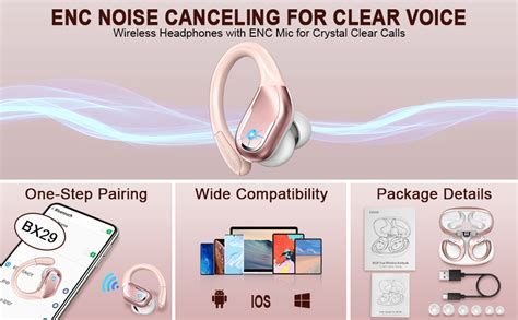 Wireless Earbuds Sport Bluetooth Headphones Wireless With Enc