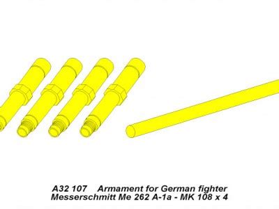 Armament for german fighter Me 262 A-1a • Aber