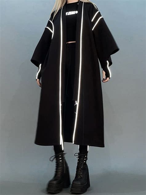 [$85.00]Futuristic Cyberpunk Reflective Long Robe | Fashion outfits ...