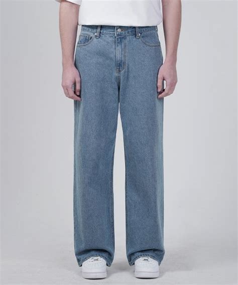 Musinsa Gakkai Unions Wide Denim Pants Light Indigo