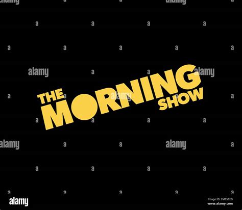 The Morning Show American TV series, rotated logo, black background Stock Photo - Alamy