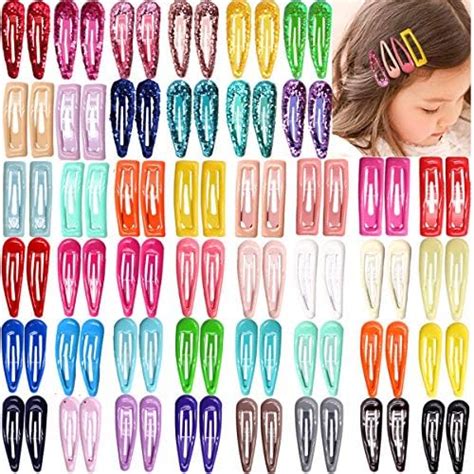 Amazon Hair Clips 120 Pack Black Barrettes Women Metal Snap Hair