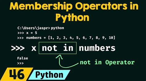 Membership Operators In Python Youtube