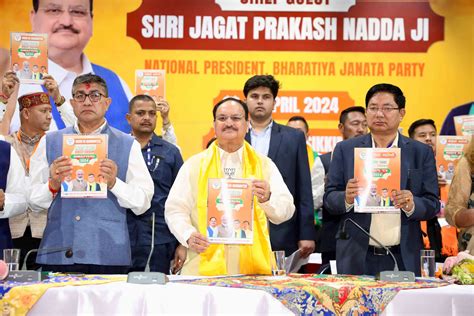 Honble Bjp National President Shri J P Nadda While Launching Bjps