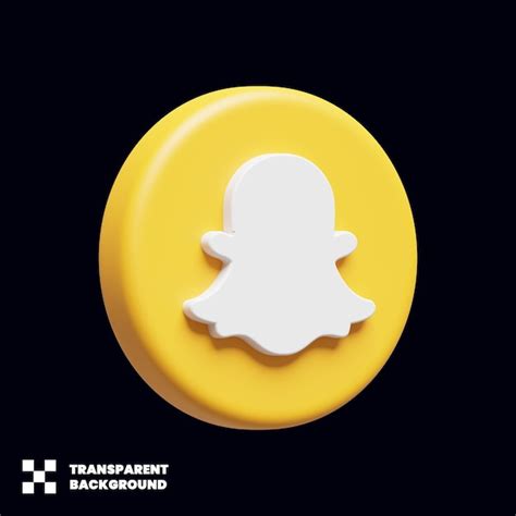 Icono De Redes Sociales De Snapchat En 3d Render Archivo PSD Premium